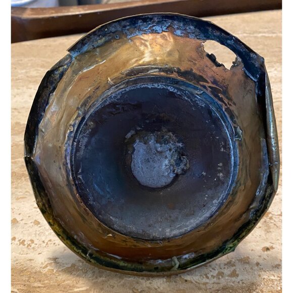 Rustic Vintage Metal Candle Holder With Handle - Picture 5 of 6